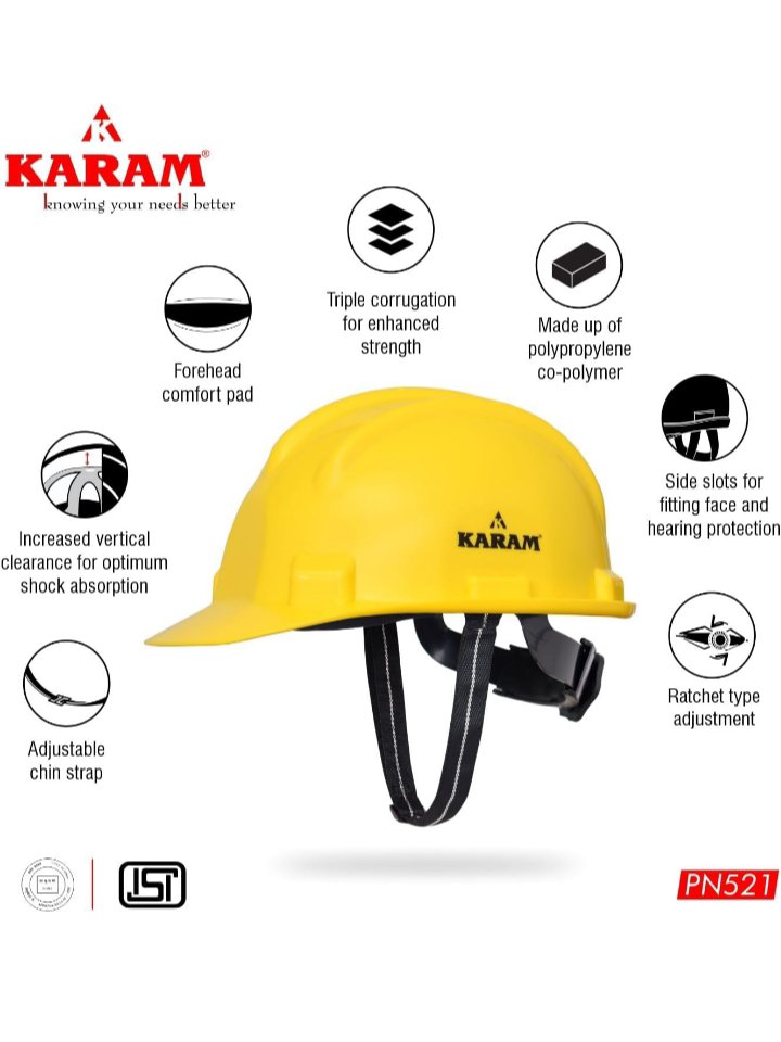 KARAM PN521 Safety Helmet for Men Construction Helmet - Image 3