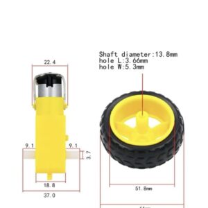 100 RPM Single Shaft BO Motor – Straight