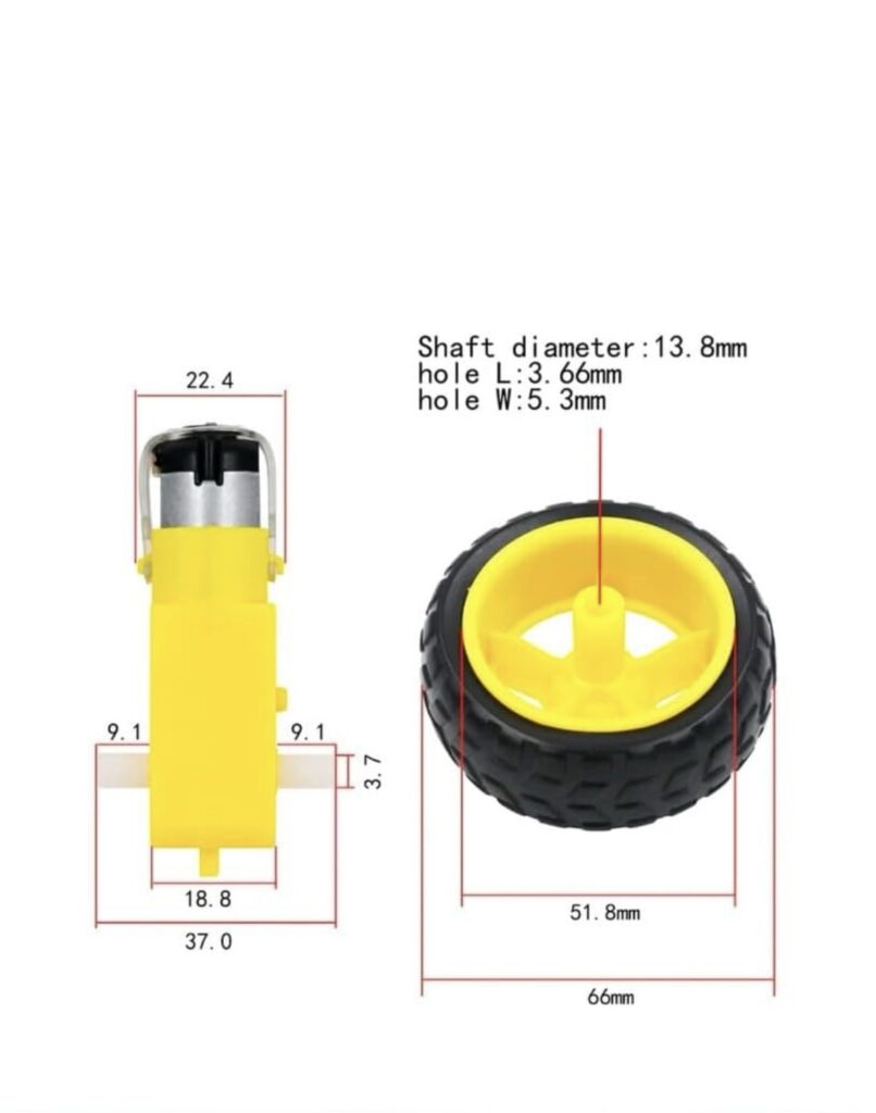 100 RPM Single Shaft BO Motor – Straight